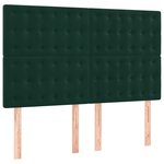 vidaXL Sommier à lattes de lit et matelas Vert foncé 140x200cm Velours