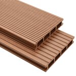 vidaXL Panneaux de terrasse avec accessoires WPC 40 m² 2 2 m Marron