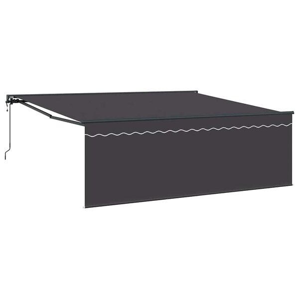 vidaXL Auvent Rétractable Orange et Blanc 350x250 cm tissu