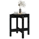 vidaXL Table basse Noir Ø 42 5x45 cm Bois massif de pin
