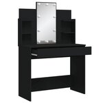 vidaXL Coiffeuse avec lumières LED noir 96x40x142 cm
