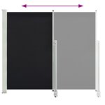 vidaXL Auvent latéral rétractable de patio 160 x 300 cm Noir