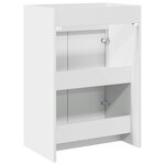 vidaXL Meuble sous lavabo de salle de bain Blanc 56 x 37 5 x 81 cm