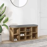 vidaXL Banc à chaussures chêne artisanal 82x32x45 5 cm bois ingénierie