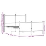 vidaXL Cadre de lit en métal sans matelas chêne sonoma 120x190 cm