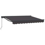 vidaXL Auvent rétractable manuel Anthracite 3 5 x 2 m