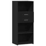 vidaXL Buffet haut noir 50x42 5x124 cm bois d'ingénierie