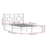 vidaXL Cadre de lit Bois de pin massif 120x200 cm