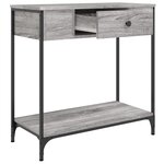 vidaXL Table console sonoma gris 75x34 5x75 cm bois d'ingénierie