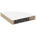 vidaXL Étagère d'angle flottante Blanc brillant 25 x 25 x 3 8 cm MDF