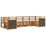 vidaXL Ensemble de canapé d'angle 6 Pièces Naturel Bois d'Acacia Massif