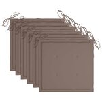 vidaXL Chaises de jardin 6 Pièces avec coussins Bois d'acacia solide