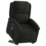 vidaXL Fauteuil inclinable de massage électrique Noir Tissu