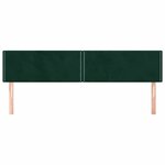 vidaXL Têtes de lit 2 Pièces Vert foncé 90x5x78/88 cm Velours