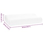 vidaXL Coussin de sommeil Uni Blanc 50 x 30 x 10 5 cm