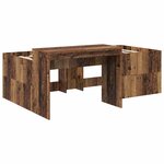 vidaXL Lit haut pour enfants avec bureau Bois ancien 75 x 190 cm