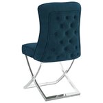 vidaXL Chaises à manger lot de 4 bleu 53x52x98 cm velours et inox