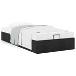 vidaXL Cadre de lit ottoman sans matelas noir 80x200 cm tissu
