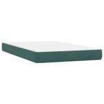 vidaXL Sommier à lattes de lit et matelas vert foncé 120x210cm velours