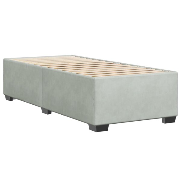 vidaXL Cadre de lit sans matelas gris clair 90x200 cm velours