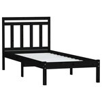 vidaXL Cadre de lit sans matelas noir bois massif