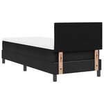 vidaXL Lit boxspring avec matelas avec matelas Noir 80 x 200 cm tissu
