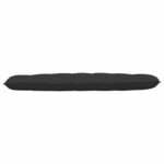 vidaXL Coussin de Dos Noir 180 x 50 cm Tissu en microfibre