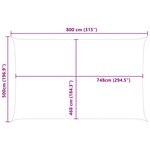 vidaXL Voile d'ombre Gris clair et blanc 8 x 5 m