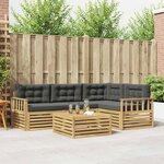 vidaXL Ensemble de canapés d'extérieur 6 Pièces Blanc et anthracite