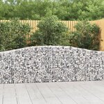 vidaXL Paniers à gabions arqués 4 Pièces 400x30x80/100 cm Fer galvanisé