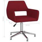 vidaXL Chaise pivotante de salle à manger Rouge bordeaux Tissu