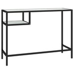 vidaXL Bureau d'ordinateur Marbre blanc 100x36x74 cm Verre trempé