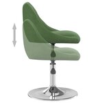 vidaXL Chaises pivotantes à manger lot de 2 Vert foncé Velours