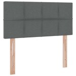 vidaXL Lit avec rangement et matelas Gris foncé 90 x 190 cm