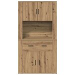 vidaXL Meuble Haut Chêne Artisan 80x33x150 cm Bois d'Ingénierie