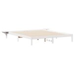 vidaXL Cadre de lit avec tables de chevet Blanc 180 x 210 cm