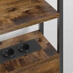 vidaXL Tête de lit de rangement Chêne fumé 120 cm Bois d'ingénierie