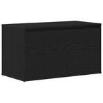 Banc Hall vidaXL Noir Chêne 80x40x45 cm en bois d'ingénierie