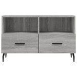 vidaXL Meuble TV Sonoma gris 80x36x50 cm Bois d'ingénierie