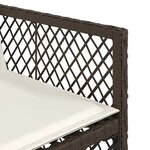vidaXL Ensemble à manger de jardin avec coussins 15 Pièces marron rotin