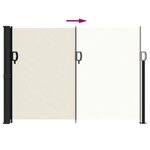 vidaXL Auvent latéral rétractable crème 140x300 cm