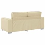 vidaXL Fauteuil canapé Crème 180 x 78 x 84 cm Cuir artificiel
