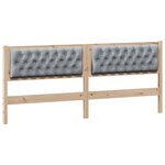 vidaXL Tête de lit Marron et gris clair 200 cm Bois massif en pin