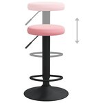 vidaXL Tabourets de bar lot de 2 rose velours