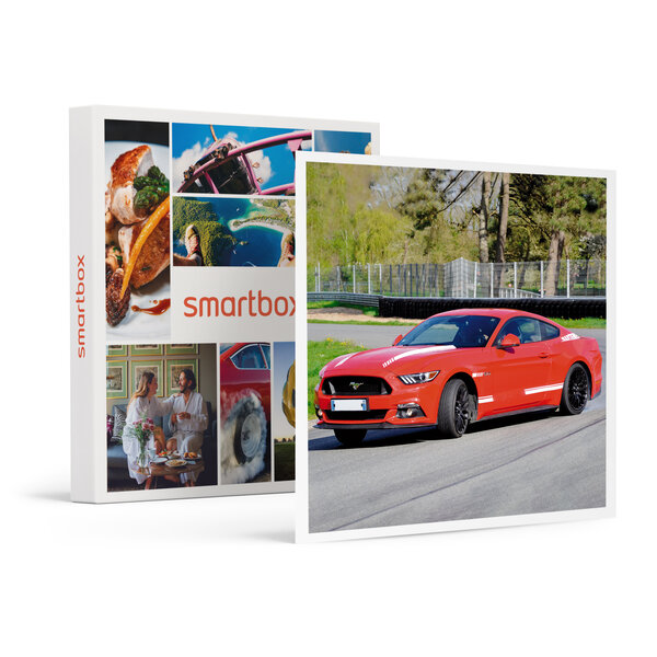 SMARTBOX - Coffret Cadeau 6 tours au volant d'une Ford Mustang et 2 tours de baptême à bord d'une berline Hommell à Lohéac -  Sport & Aventure