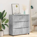 vidaXL Armoire de rangement Gris béton 80 x 31 x 81 cm