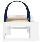 vidaXL Lit haut pour enfants avec rangement Blanc et bleu