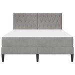 vidaXL Cadre de lit avec matelas Gris clair 140 x 190 cm Velours