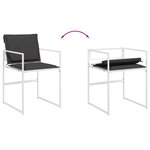 vidaXL Ensemble à manger de jardin avec coussins 15Pièces blanc textilène