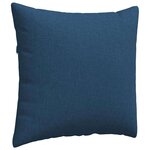 vidaXL Coussins de canapé 2 Pièces Bleu 45 x 45 cm tissu